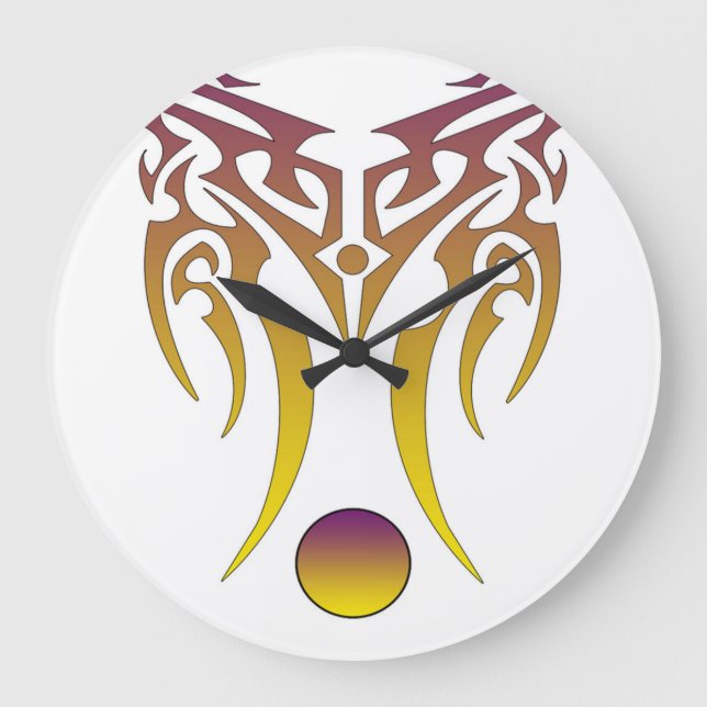 Alien Football Große Wanduhr (Vorderseite)
