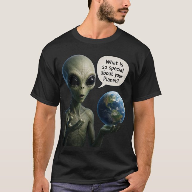 Alien-Frage T-Shirt (Vorderseite)