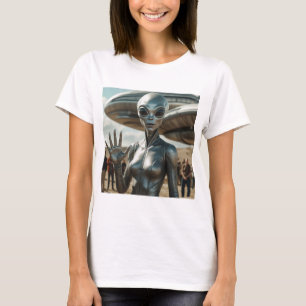 ALIEN Frau HALLO T-Shirt