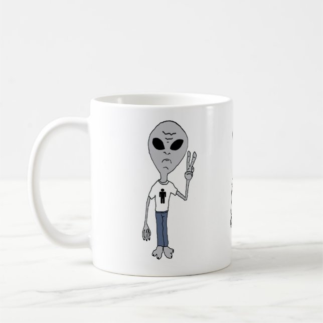 Alien Frieden Kaffeetasse (Links)