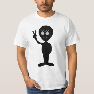 Alien Friedenszeichen T - Shirt