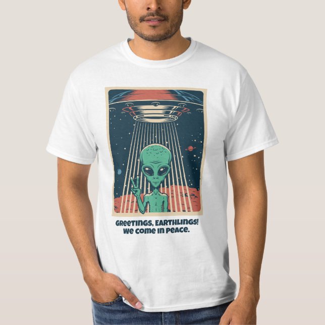 Alien für benutzerdefiniertes Text T-Shirt (Vorderseite)