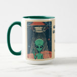 Alien für benutzerdefiniertes Text Tasse<br><div class="desc">Sehen Sie in meinem Laden nach mehr Ufos.</div>