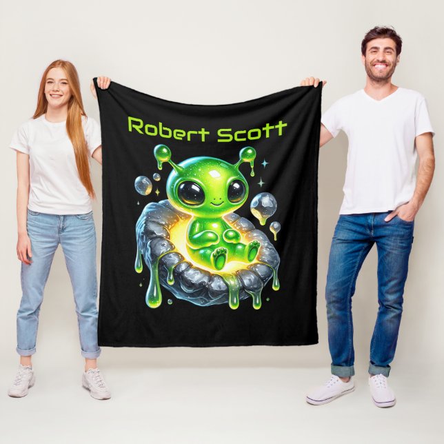 Alien für coole Raumfahrt Fleecedecke (Beispiel)