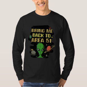 Alien Für Erwachsene Grün Area 51 Raumschiff Ufo T-Shirt
