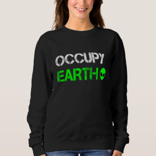 Alien Für Erwachsene Raumschiff Ufo Grün Area 51 1 Sweatshirt
