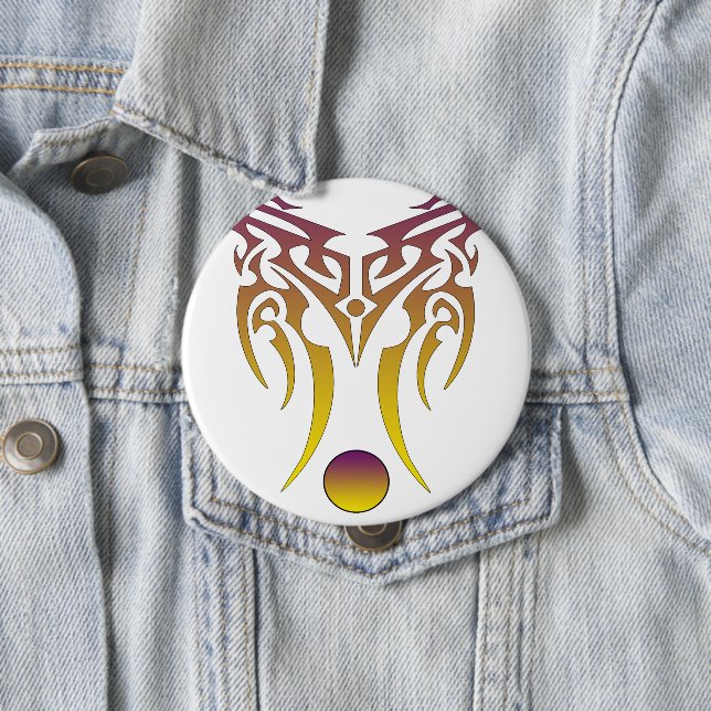 Alien-Fußball-Knopf Button (Beispiel)