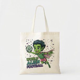 Alien Fußballspieler Weltraum Fußball Kind Design Tragetasche