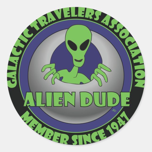 ALIEN GALAXY #1 RUNDER AUFKLEBER (Vorderseite)