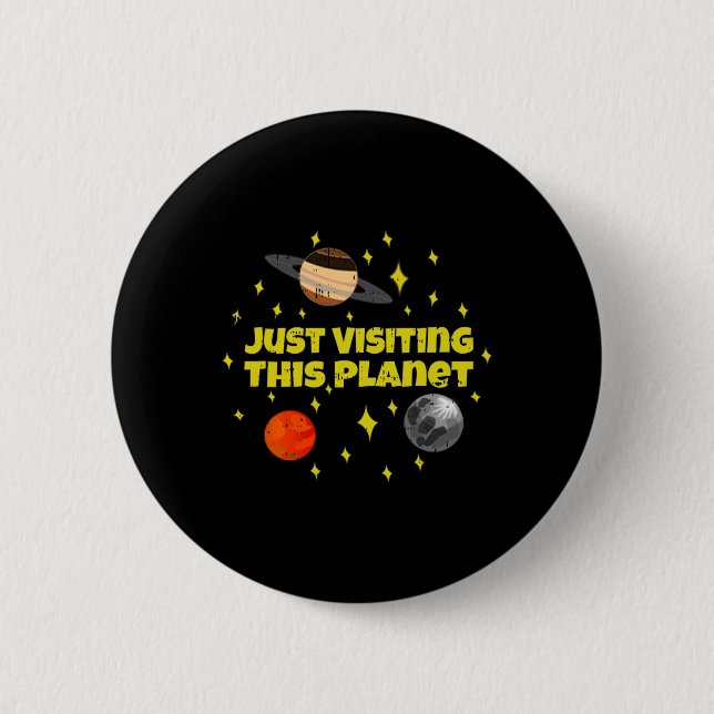 Alien Galaxy Hallo, die den Planeten im Weltraum b Button (Vorderseite)