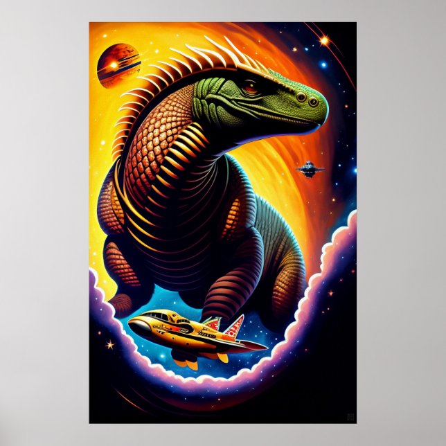 Alien Galaxy - Leinwand Kunstdruckerei Poster (Vorne)