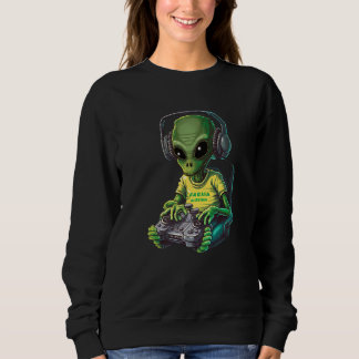 Alien Gamer Video Games Boys Kids Teens Gaming Gra Sweatshirt