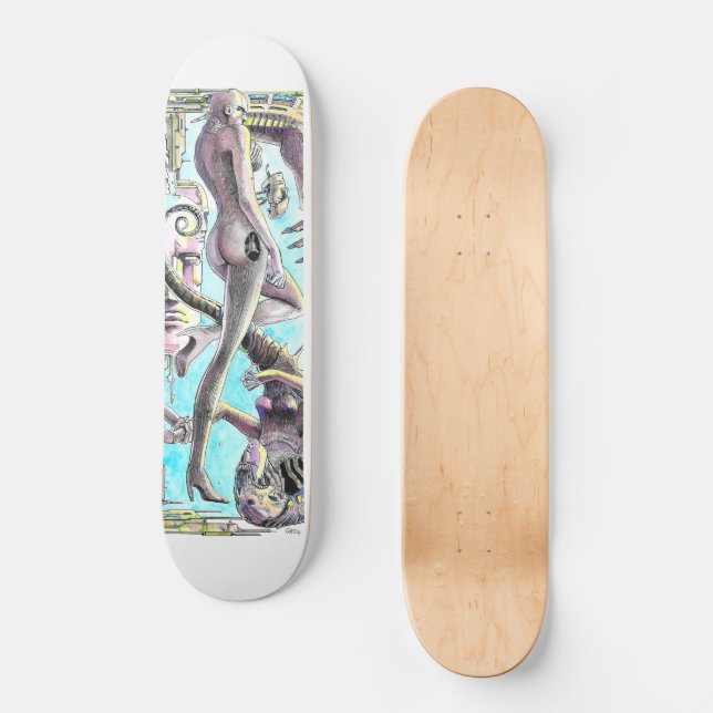Alien Gartenskateboarddeck Skateboard (Vorderseite)