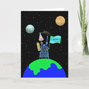 Alien Geburtstagskarte 1 mit Vers von Jo Images Dankeskarte