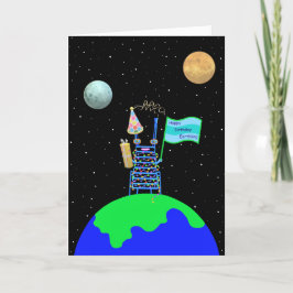 Alien Geburtstagskarte 1 mit Vers von Jo Images Dankeskarte