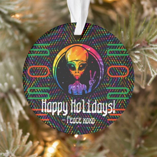 Alien Gefärbte Krawatte Space Custom Christmas Orn Ornament (Baum)