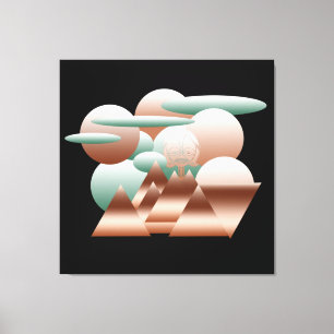 Alien gegenüber abstrakter Weltraumkunst Leinwanddruck