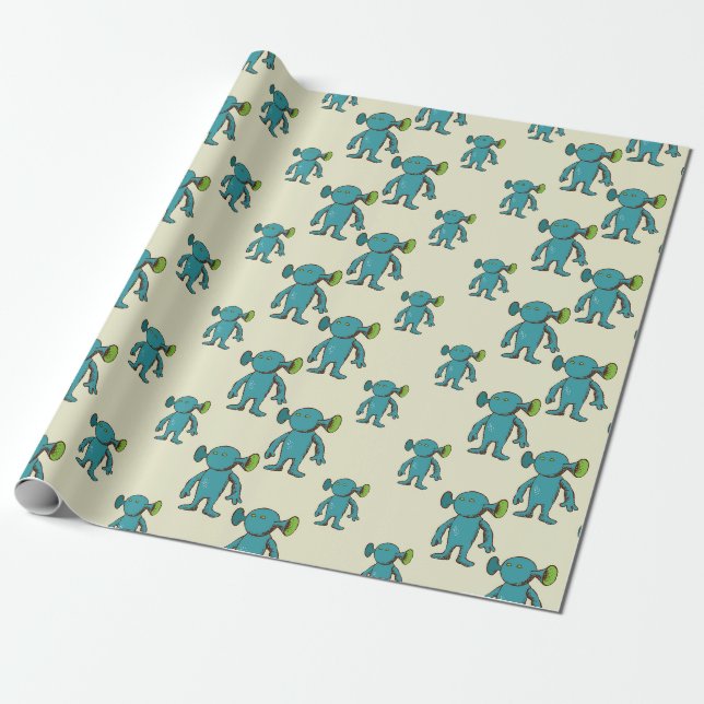 Alien Geschenkpapier (Ungerollt)