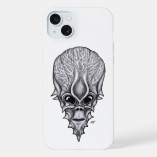 Alien-Gesicht, afrikanische Schädel-Gesichtsrekons iPhone 15 Plus Hülle