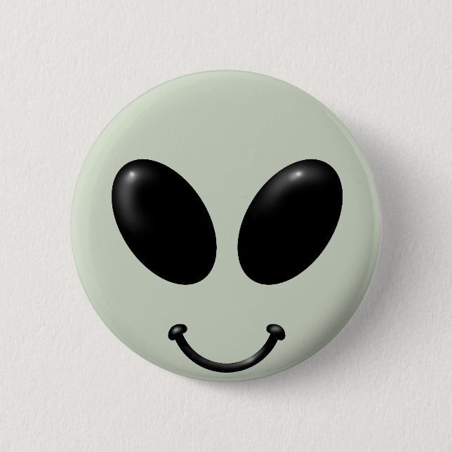 Alien-Gesicht Button (Vorderseite)