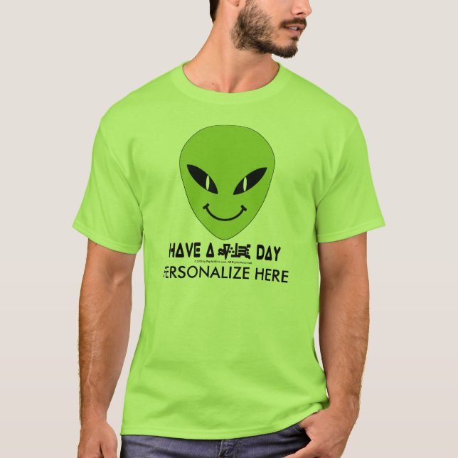 Alien-Gesicht T-Shirt (Vorderseite)