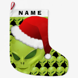 Alien-Gesichts-WeihnachtsStrumpf Großer Weihnachtsstrumpf