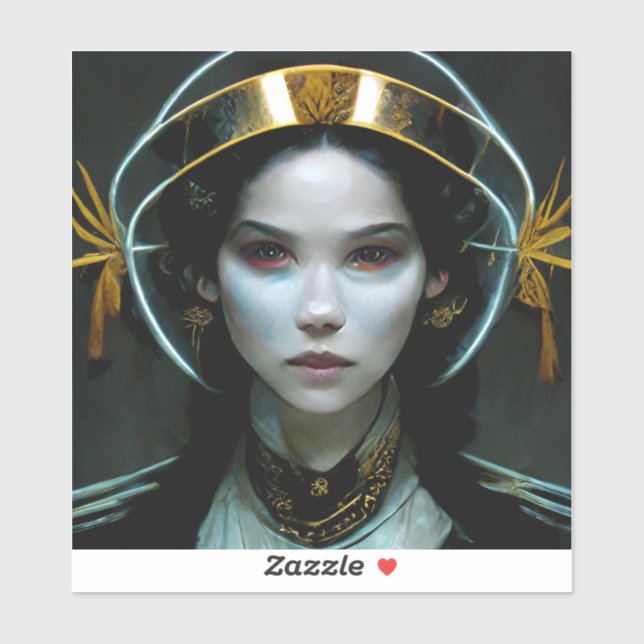 Alien Girl 2 Science Fiction Aufkleber (Blatt)