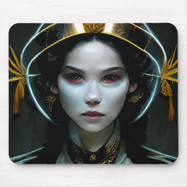 Alien Girl 2 Science Fiction Mousepad (Vorne)
