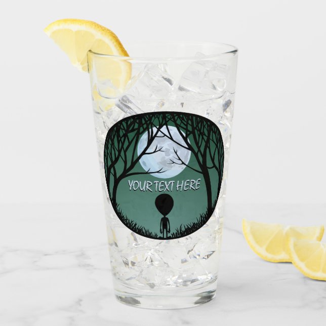 Alien Glasses Personalisierte Niedliche Alien Glas (Vorderseite Ice)