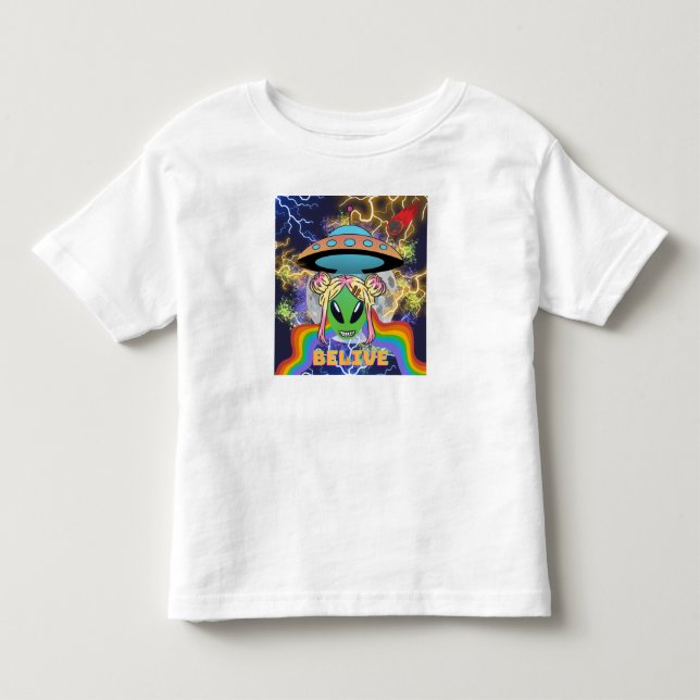 ALIEN, GLAUBEN KLEINKIND T-SHIRT (Vorderseite)