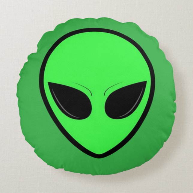Alien Glow Round Pillow Rundes Kissen (Vorderseite)
