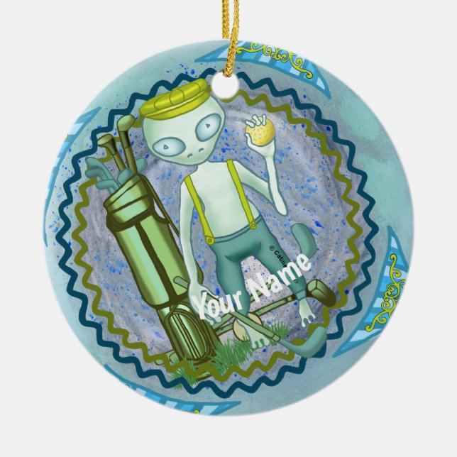 Alien Golf Ornament (Vorne)