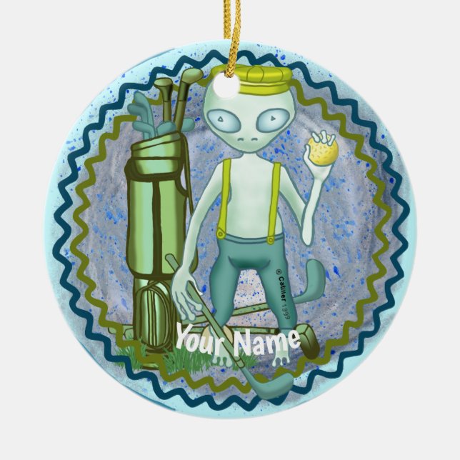 Alien Golf Ornament (Vorne)