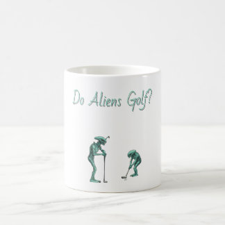 Alien Golf Tasse - bearbeitbarer Text