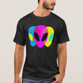 Alien Grau CMYK Tryptisch T-Shirt
