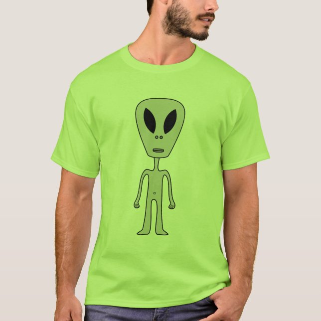 Alien-Grau-T - Shirt (Vorderseite)
