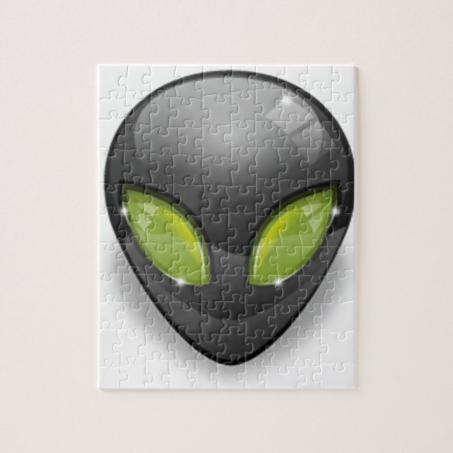 Alien graues Design#2 Puzzle (Vertikal)