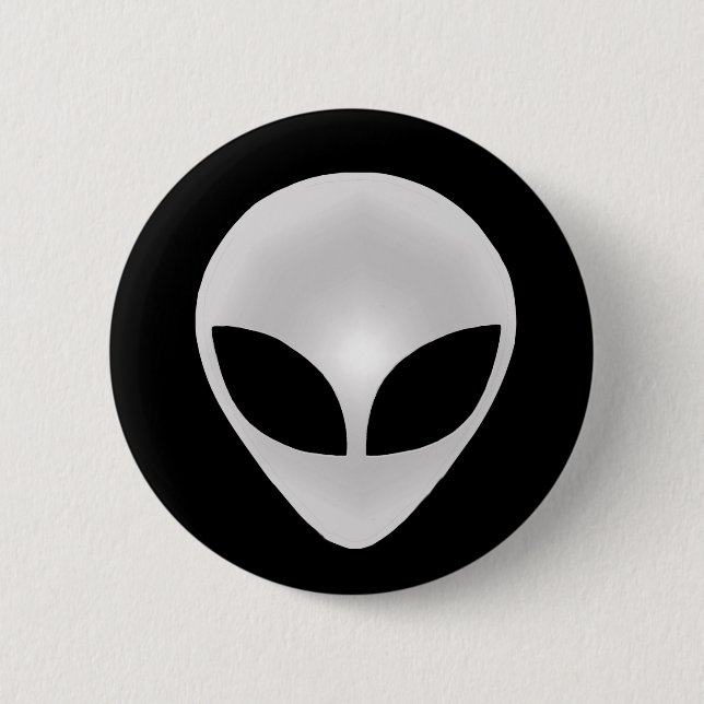 Alien Graukopf Button (Vorderseite)