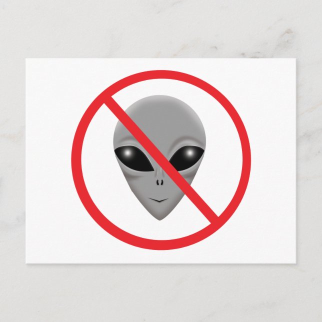 Alien Gray Postkarte (Vorderseite)