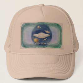Alien Gray Spaceship Hat Truckerkappe