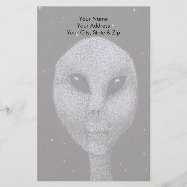 Alien Grays Briefpapier (Vorderseite)