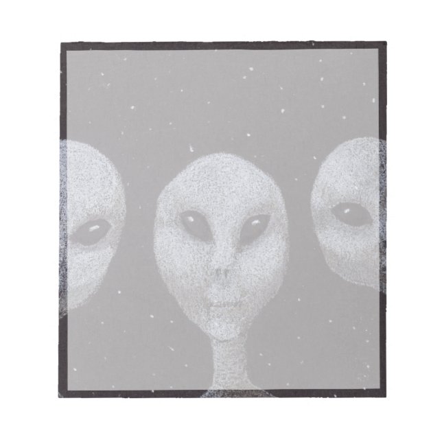 Alien Grays Notizblock (Vorderseite)