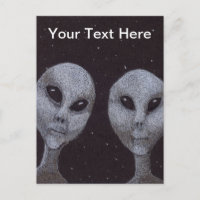 Alien Grays Postcard