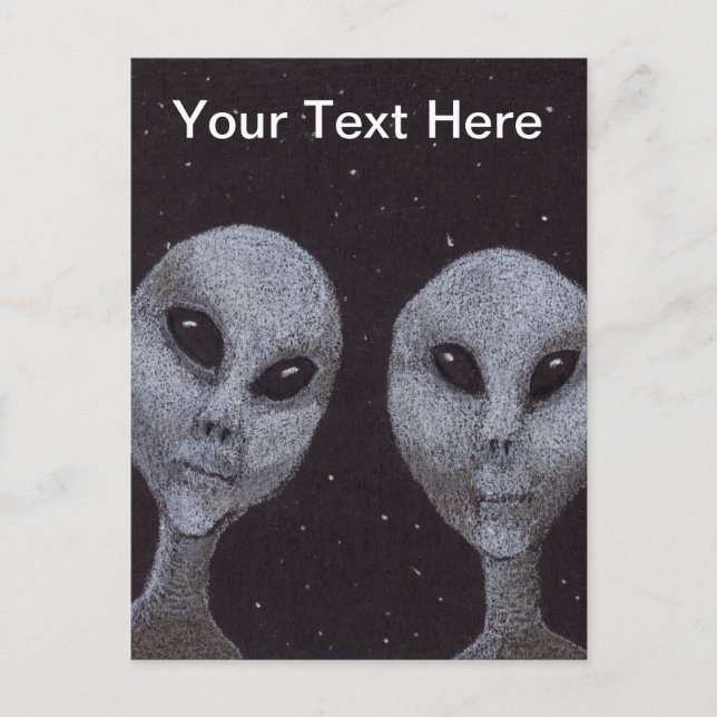 Alien Grays Postcard Postkarte (Vorderseite)