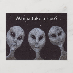 Alien Grays Postkarte