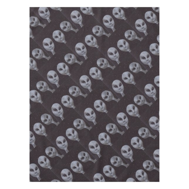 Alien Grays Tischdecke (Vorderseite)