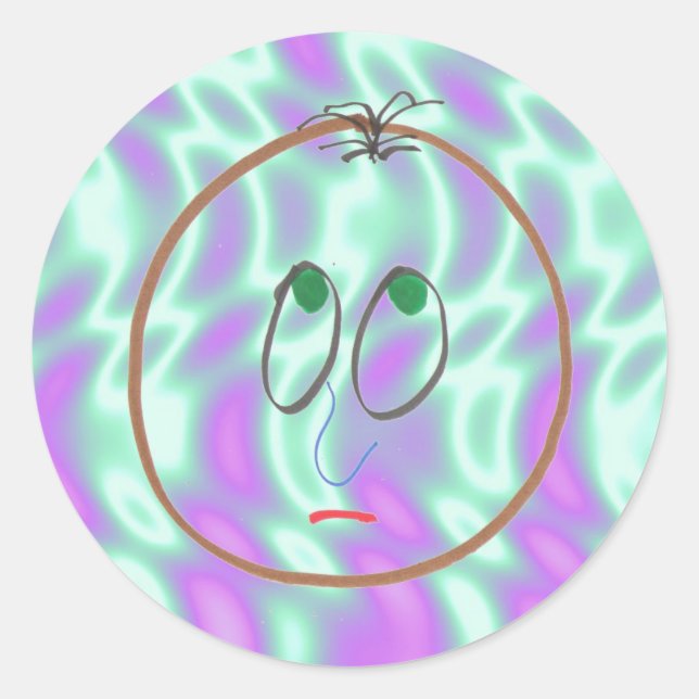 Alien Green, Funny Faces Sticker (Vorderseite)