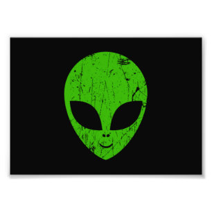 Alien Green Head ufo Science Fiction Extraterrestl Fotodruck