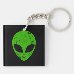 Alien Green Head ufo Science Fiction Extraterrestl Schlüsselanhänger