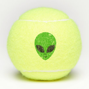 Alien Green Head ufo Science Fiction Extraterrestl Tennisbälle